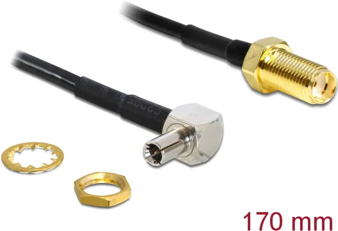 Accesoriu Retea DELOCK Antenna Cable SMA Jack bulkhead > TS-9 90° plug 170 mm
