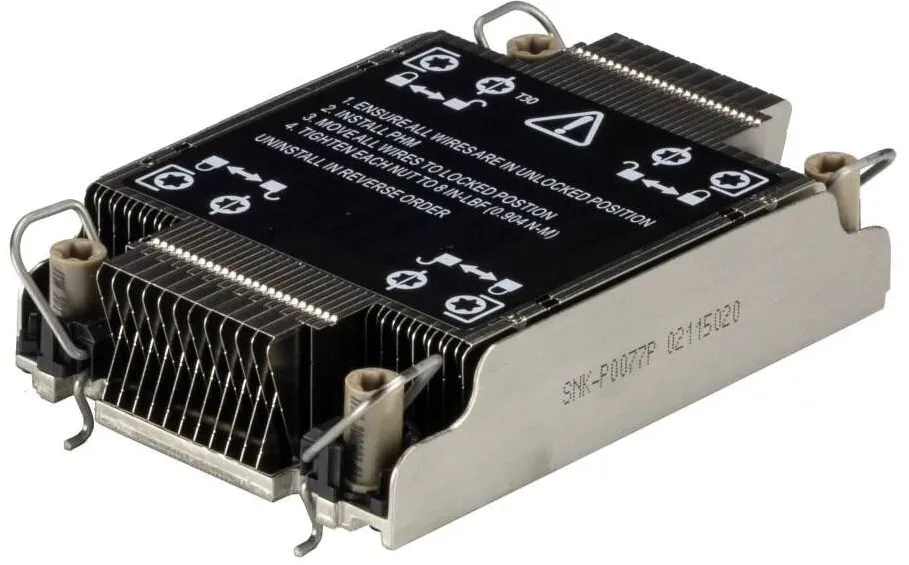 Supermicro Supermicro SNK-P0077P computer cooling system Processor Heatsink/Radiatior Black, Stainless steel