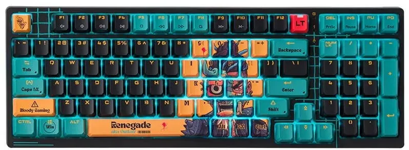 Tastatura A4Tech gaming Bloody "AT98" Alpha Optical Switch Performance Keyboard USB Renegade, US Layout "AT98 Renegade" 4711421 000758