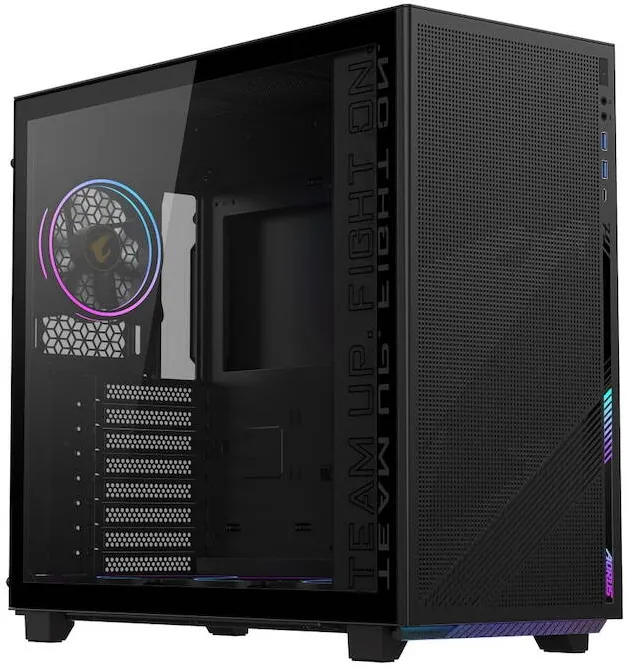 Carcasa PC GIGABYTE AORUS C400 GLASS, Mid-Tower, ATX, Negru