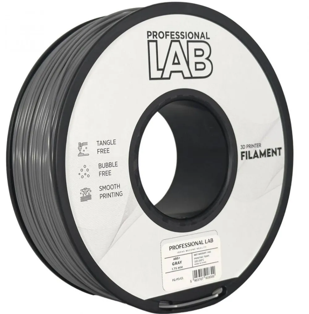 Professional lab Prof. lab 3D filament 1KG ABS+ gray