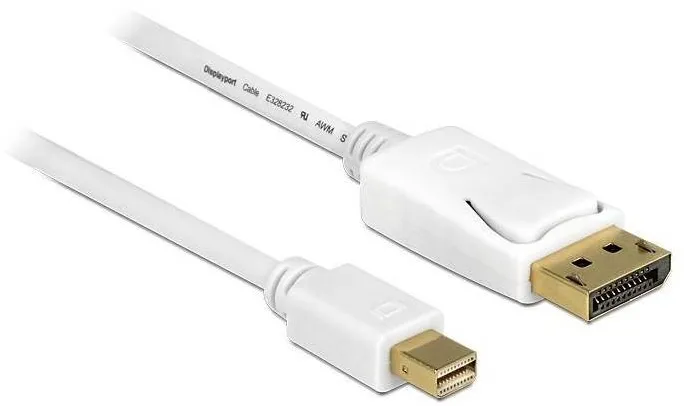 Cablu video DELOCK 83482 mini DisplayPort la DisplayPort 2 m alb