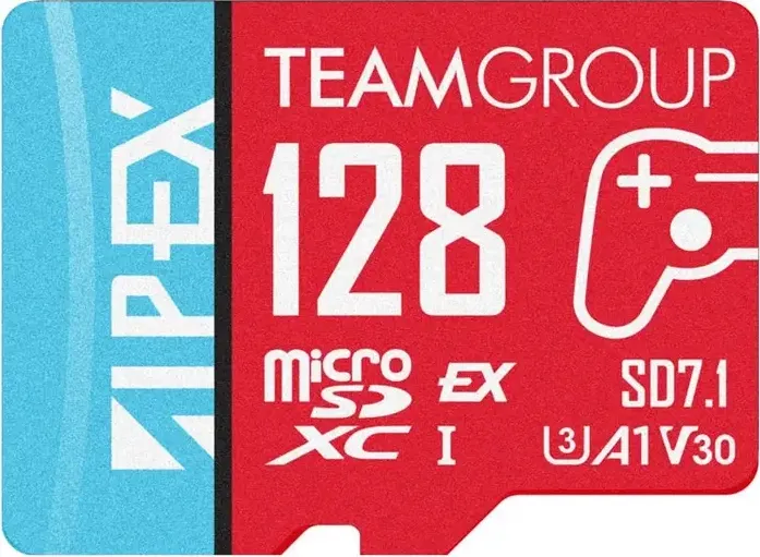 Card de Memorie Team Group APEX SD7.1 128GB SDXC (red/blue, MicroSD Express)