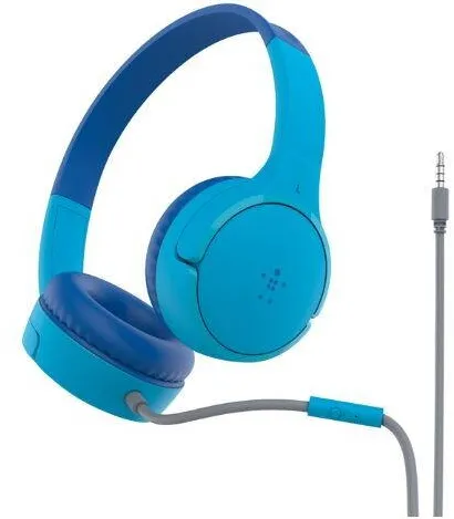 Casti on-ear pentru copii BELKIN SOUNDFORM Mini AUD004btBL cu fir albastru