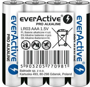 everActive Baterii Alkaline AAA / LR03 everActive Pro 4 pcs
