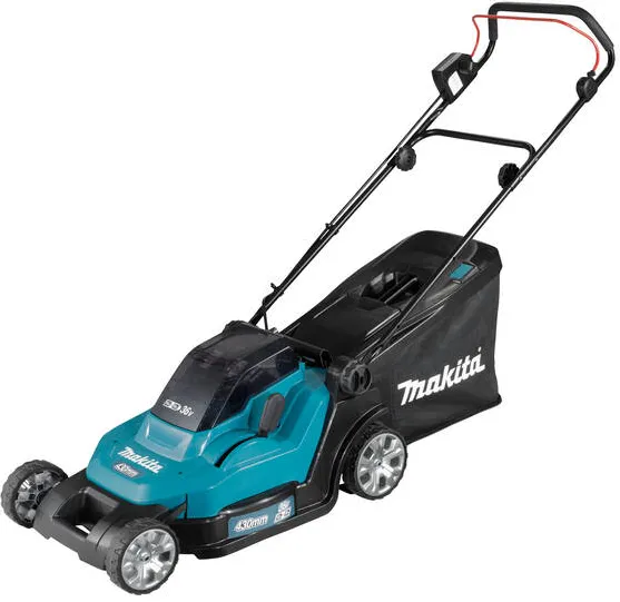 Makita Masina de tuns gazon/iarba pe acumulator DLM432Z,latime taiere 43 cm,inaltime taiere 20-75 mm,cos colector 50 l,functie taiere/colectare/mulcire,fara incarcator si acumulator in setul de livrare