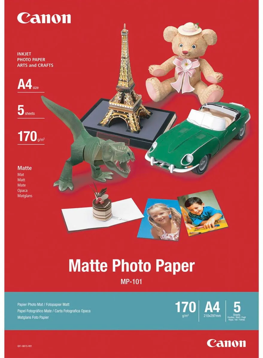 Hartie Foto Canon MP-101 A 4, 5 Sheets matte, 170 g
