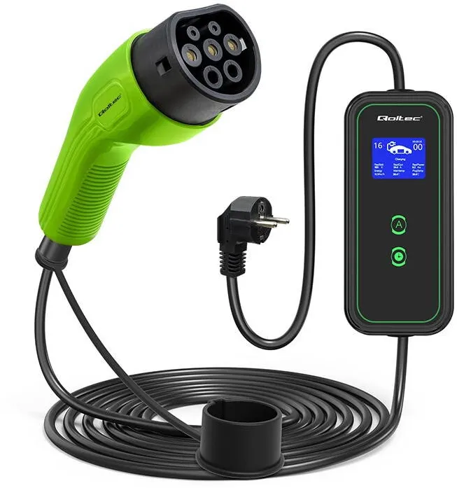 QOLTEC Mobile charger for EV 2 in 1 type2, 3.5kW