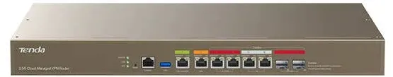 Router Wireless Tenda Router Tenda wireless VPN, multi-WAN, multigigabit 1 x 2.5GE RJ45, 5 x GE RJ45, 2 x SFP