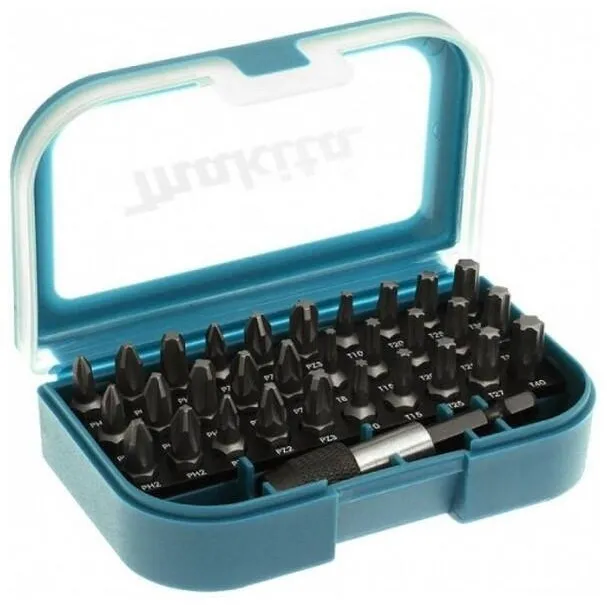 Makita Trusa premium capete surubelnita 31 bucati, Makita P-73374, cu adaptor
