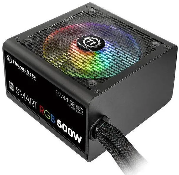 Sursa PC Thermaltake Smart 500W RGB (80+ 230V EU, 2xPEG, 120mm, Single Rail)