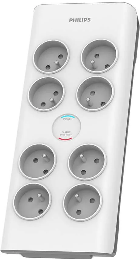 Philips Prelungitor Philips SPN7080WA/60, 8 gniazdo, 900 J, alb, 2 m
