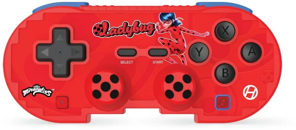 Gamepad HYPERKIN Controler BT Hyperkin M01328-MTLB Pixel Art Miraculous pentru Nintendo Switch/PC/Mac/Android „Ladybug”
