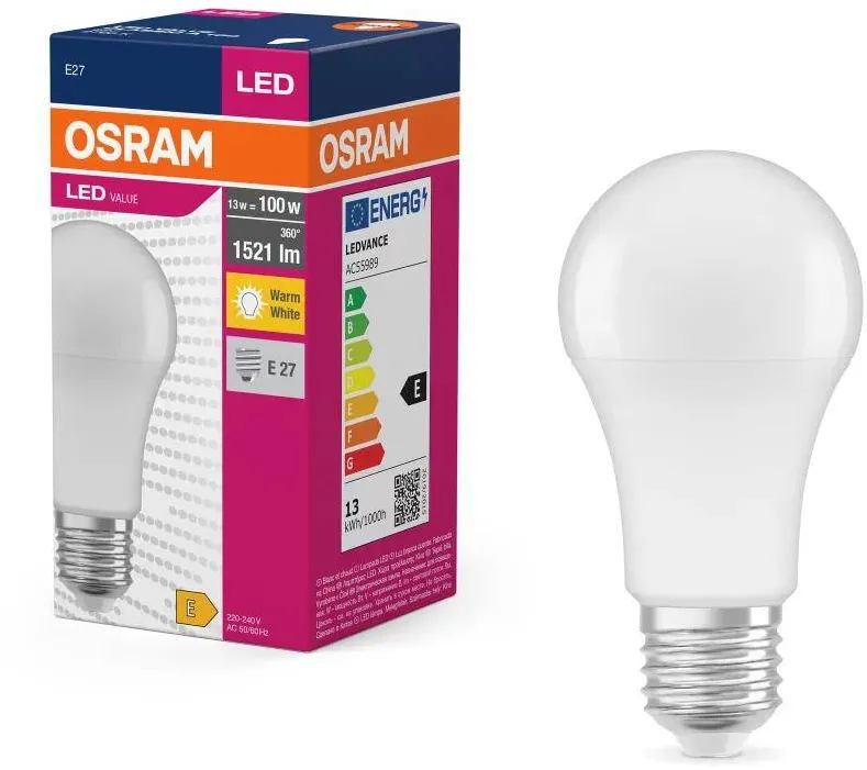 Osram VALUECLA60 8W/840 230VFR E27 FS1 OSRAM