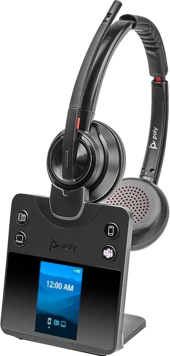 Casti Over-Head Poly Casti Wireless Poly Savi 8420, Stereo, DECT, Negru, Over the ear