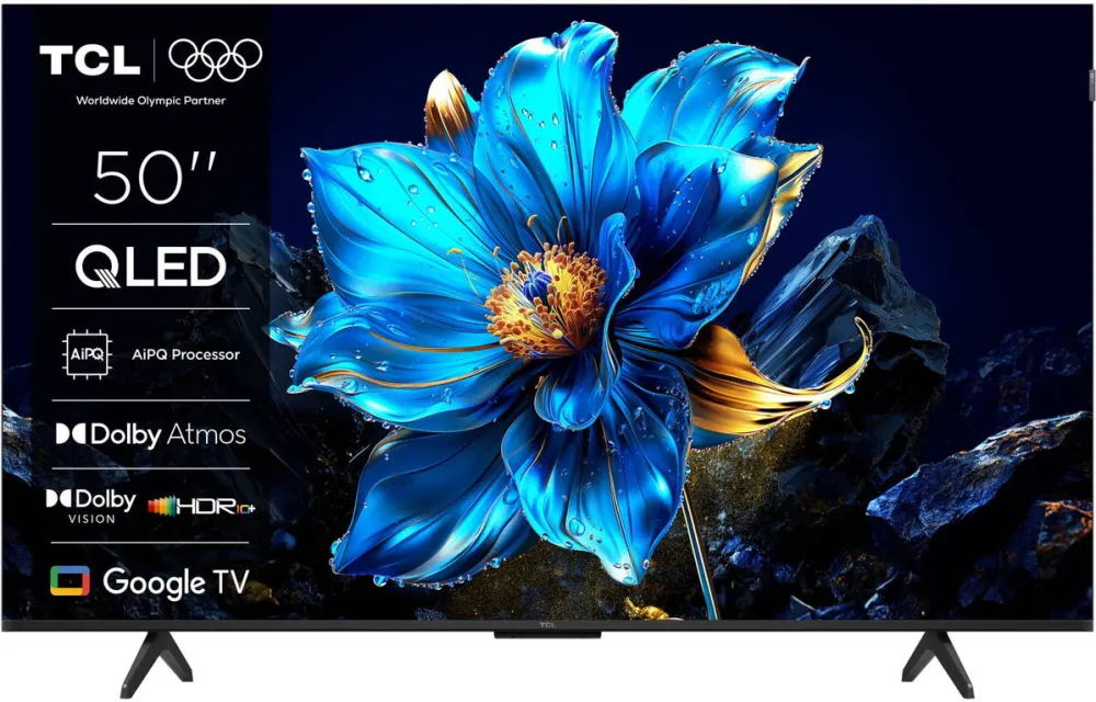 Televizor TCL QLED 50P7K, 126 cm, Smart Google TV, 4K Ultra HD, Clasa F (Model 2025)