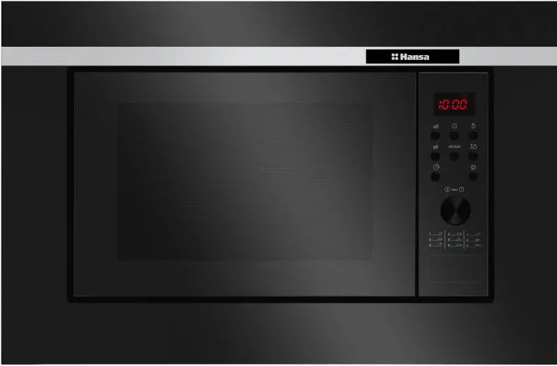Cuptor cu Microunde HANSA incorporabil AMG20BFH, 20 L, display, 700 W, grill, 7 nivele putere, 9 programe, decongelare, ChildLock, sticla neagra