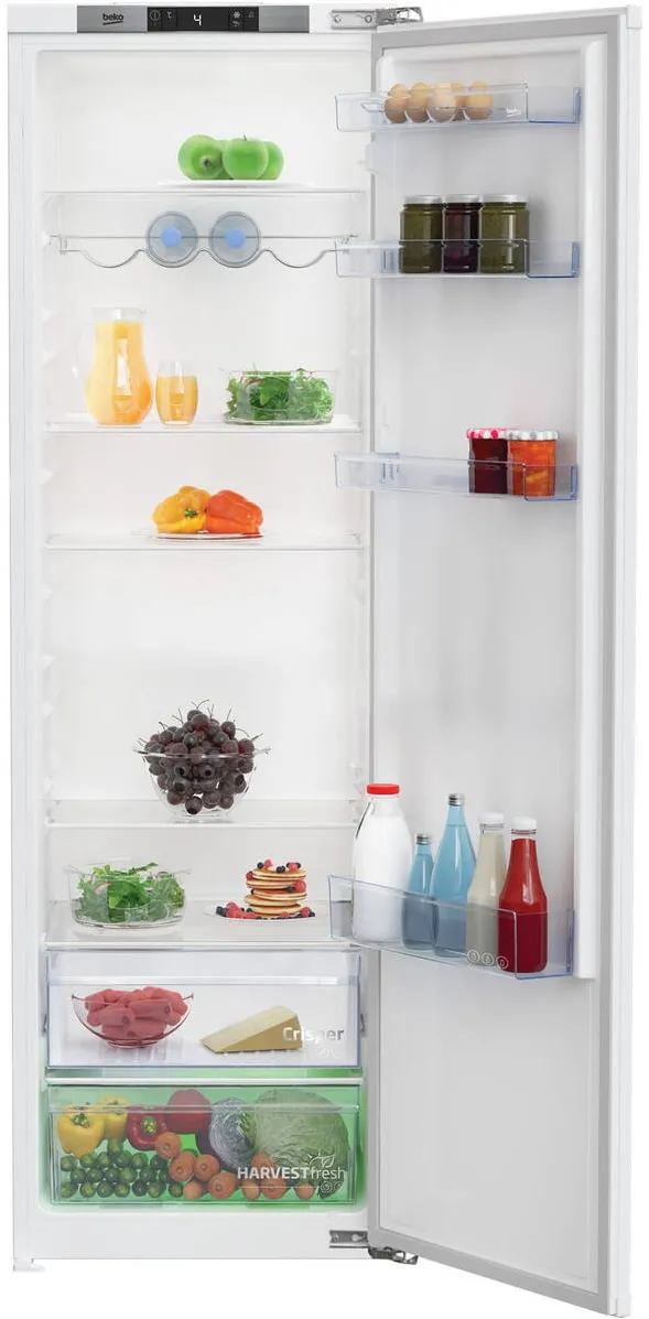 BEKO Frigider incorporabila BSSA315E4FN, 309 l, Clasa D, HarvestFresh, Door open buzzer,Dairy, Display touch control, H 177.5 cm