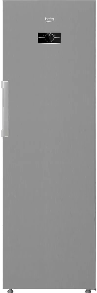 BEKO Congelator B5RFNE314XB, 286 l, 8 sertare, Clasa E, No Frost, Compresor ProSmart Inverter, Compartiment MaxStore, Usi reversibile, Rafturi usa, H 186,5 cm, Argintiu