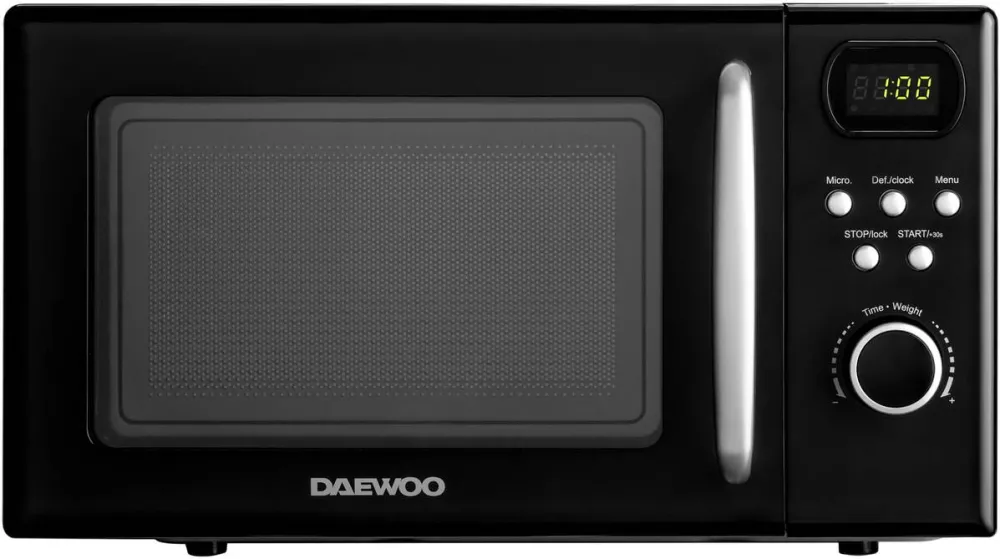 Cuptor cu Microunde DAEWOO KOR-6S2BK, 20 litri, 700 W, Digital, Negru