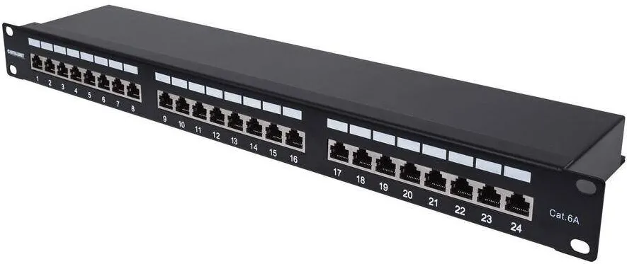 Patchpanel Intellinet 24-Port Cat6a FTP 1HE Negru