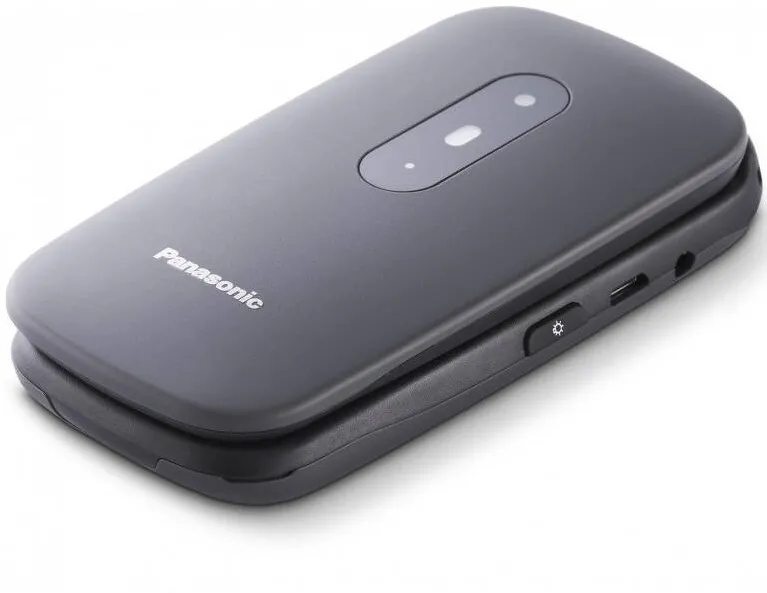 Telefon Mobil Panasonic cu clapeta, Panasonic, KX-TU446EXG, ecran de 2.4 inch, 2G, Gri