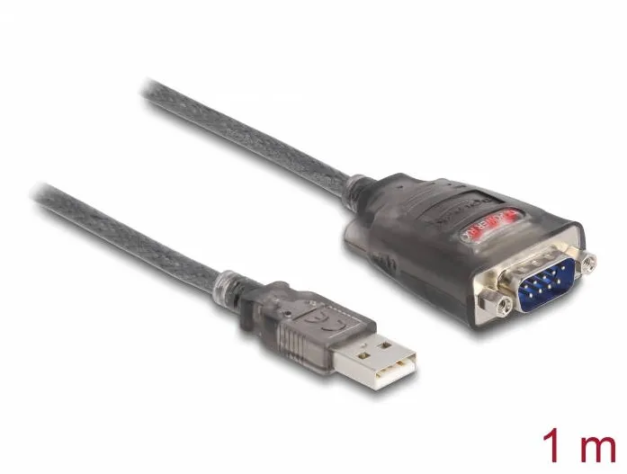 Adaptor DELOCK USB 2.0 Typ-A > Seriell RS-232 D-Sub 9 Pin St