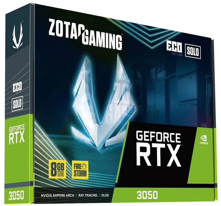 Placa Video ZOTAC GeForce RTX 3050 Eco Solo NVIDIA 8 GB GDDR6