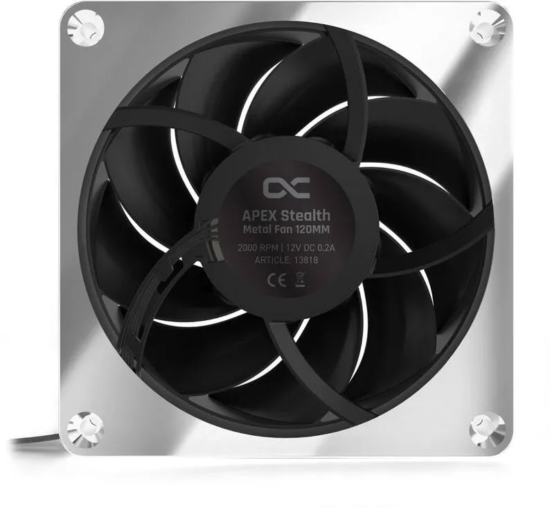 Ventilator Alphacool Apex Stealth Metall Power 120 mm, 3.000 U/min - chrome