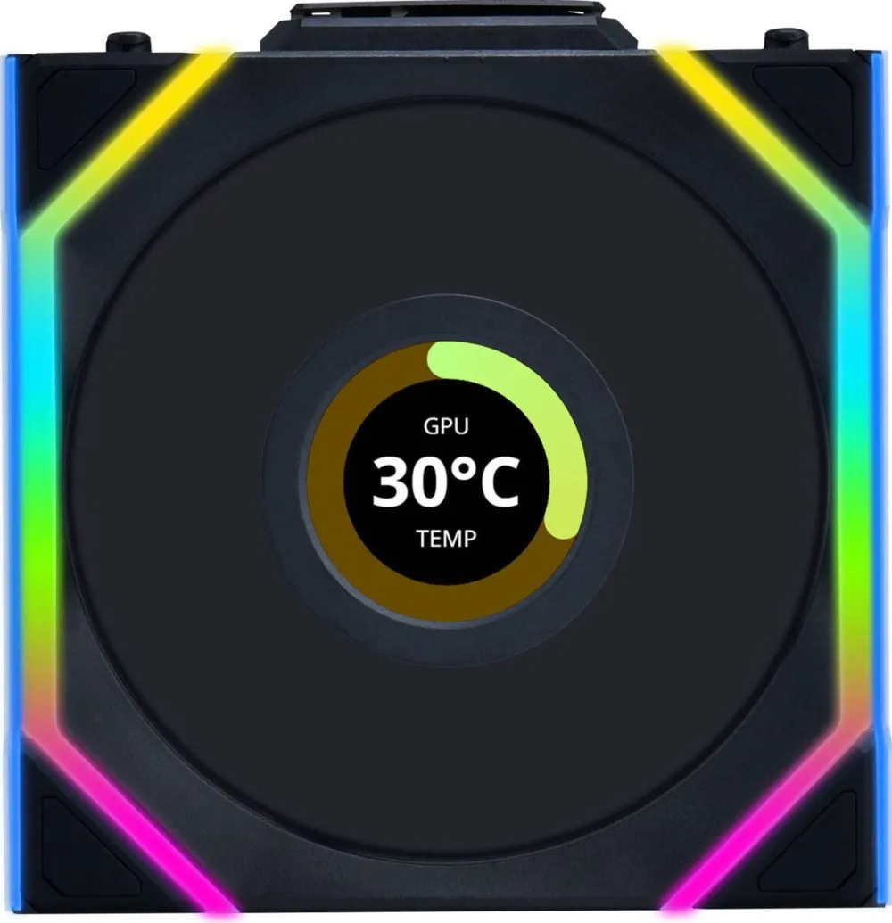 Lian Li UNI FAN SL Wireless LCD Display, ARGB, PWM, 120 mm, Black