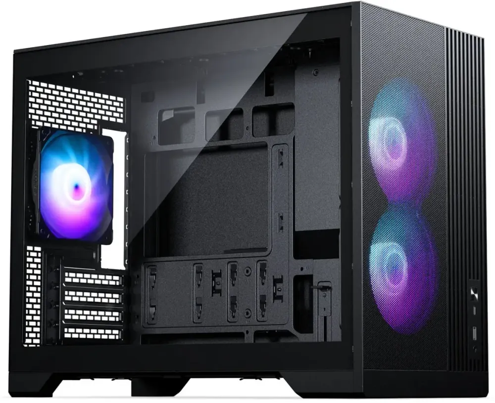 Carcasa PC Phanteks PHANTEKS XT M3 PC-Gehäuse, Mini-Gehäuse, mATX, RGB, Tempered Glass - inklusive 3x 120-mm-Lüfter, schwarz