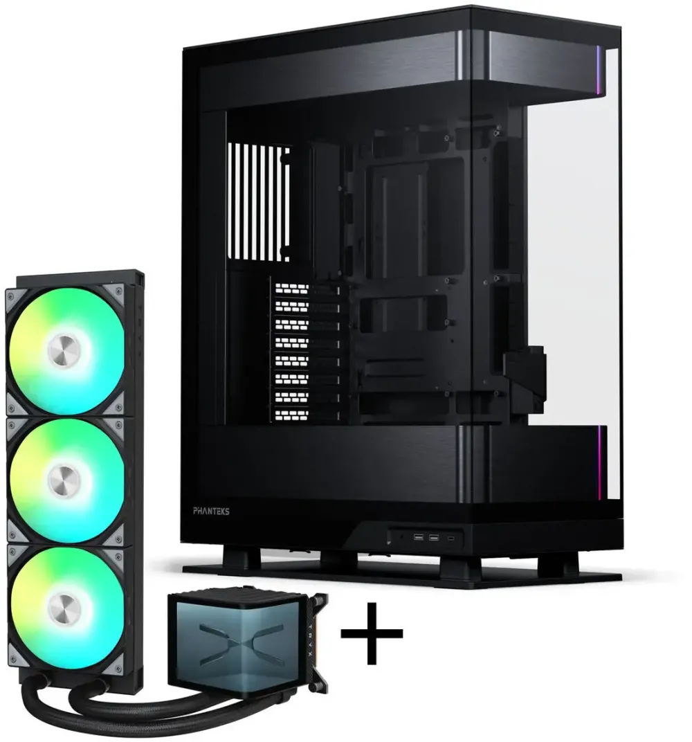 Carcasa PC King Kits Evolv X2 + TRYX PANORAMA ARGB Racire completa cu apa - negru, 360 mm