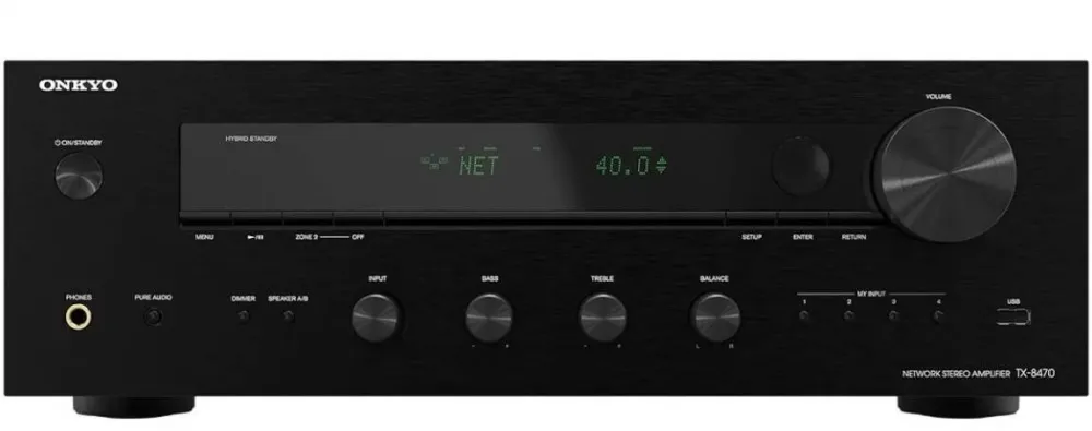 Onkyo Amplituner Onkyo TX-8470 2.1-kanałowy Wi-Fi Bluetooth Chromecast AirPaly Czarny