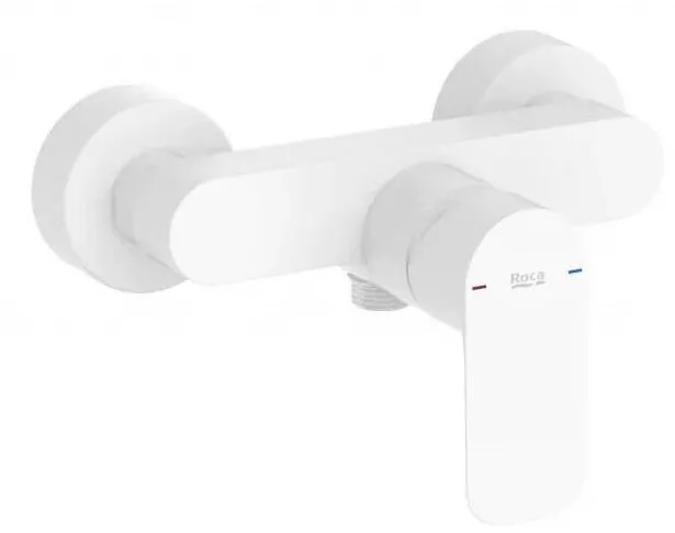 Roca Baterie dus A5A216EB00, Gama Cala, aparenta, monocomanda, Alb mat
