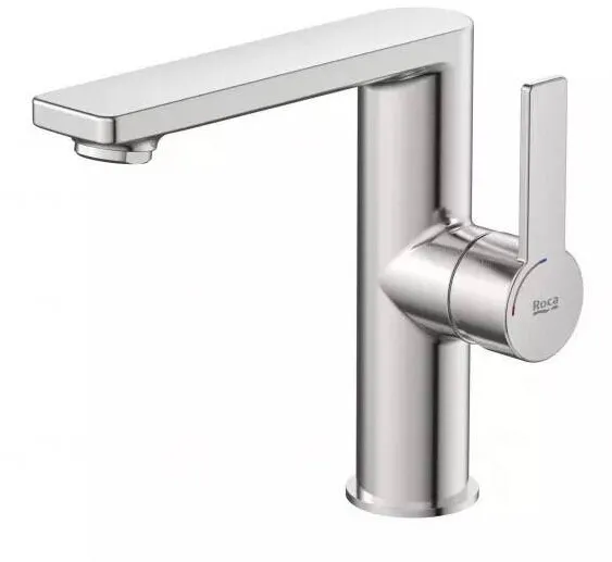Roca Baterie lavoar Targa A5A405FSM0, M, 165 mm, pornire rece, mat, Otel satinat