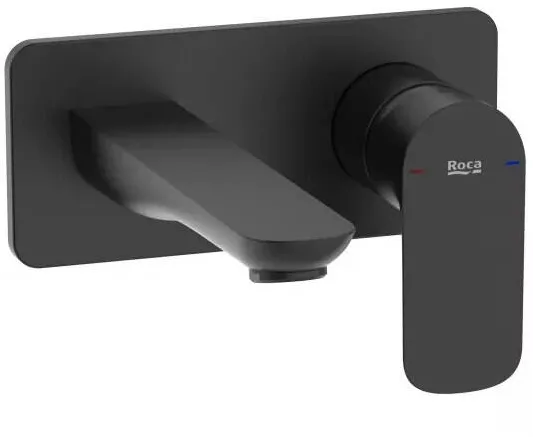 Roca Baterie lavoar Cala A5A356ENB0, montare pe perete, 176 mm, necesita valva, mat, Negru