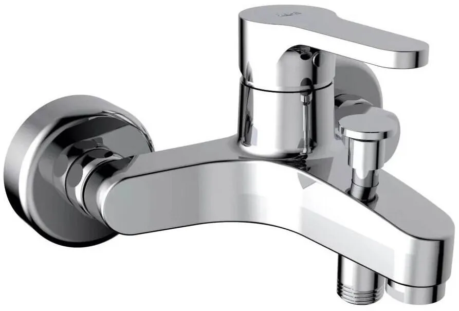 Roca Baterie cada Arola A5A0D6AC0K, aparenta, montare pe perete, monocomanda, diverter, Crom