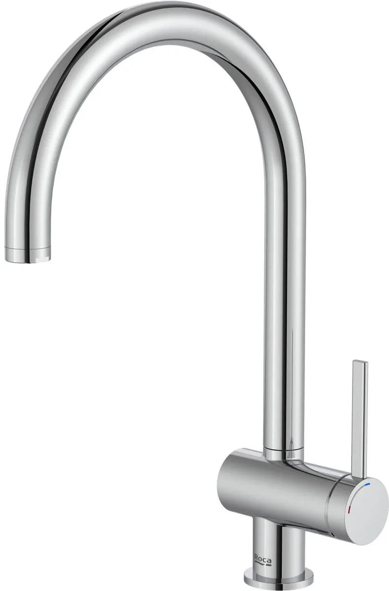 Roca Baterie bucatarie Ona, Cold Start, pipa pivotanta, racorduri 3/8, crom