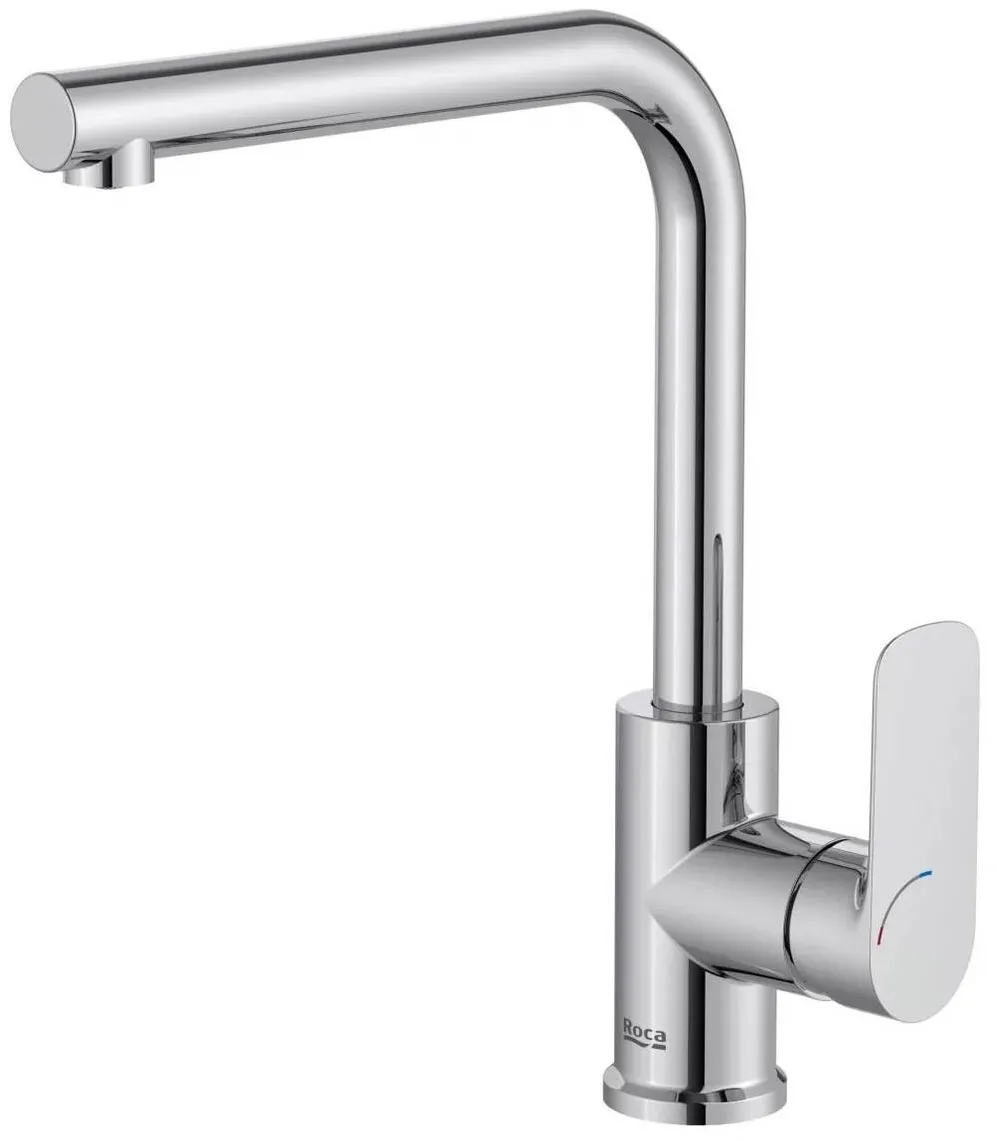 Roca Baterie bucatarie Cala A5A836EC00, inalta, tip L, Crom