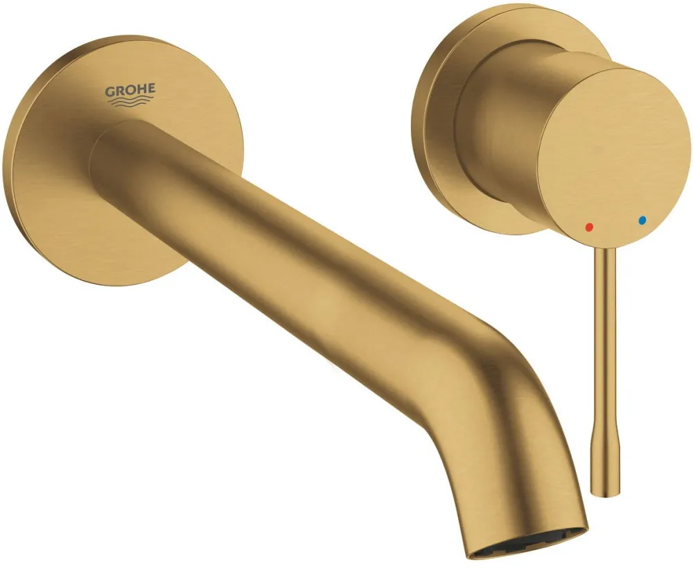 Grohe Baterie lavoar Essence 29193GN1, 1/2'', montare pe perete, 230 mm, necesita set fixare, mat, auriu
