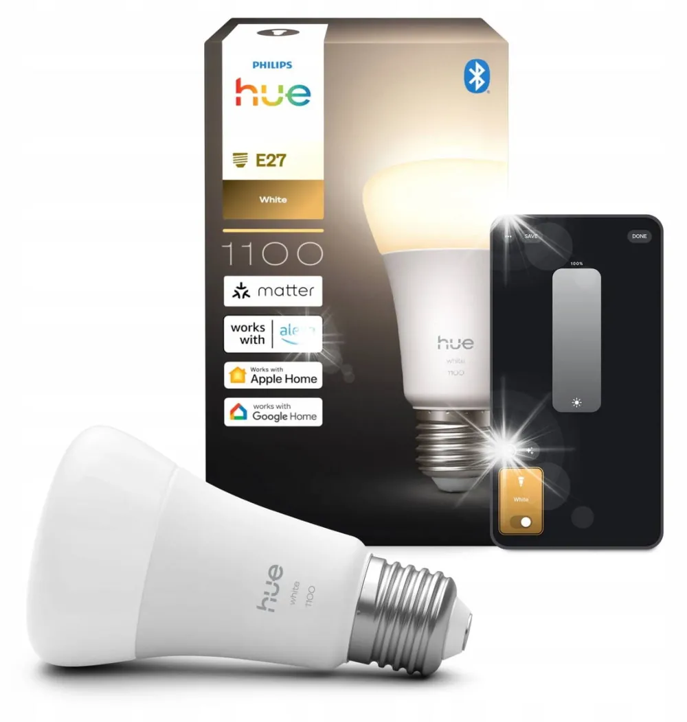 Philips Hue Bec inteligent Philips Hue A60 E27 1100 lm, alb