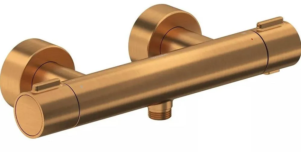 Duravit Baterie dus, aparenta, termostat, monocomanda, cartus ceramic, Bronz mat
