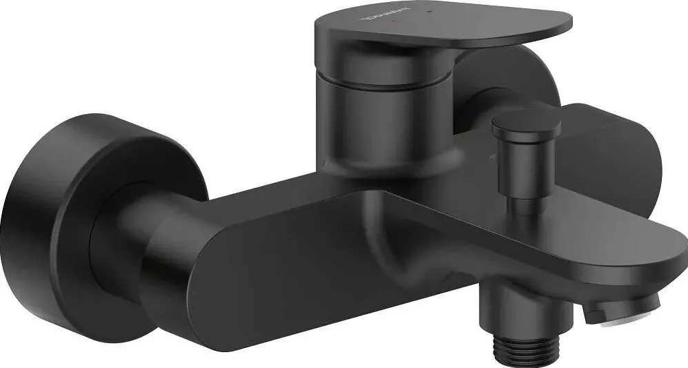Duravit Baterie cada Wave WA5230000046, aparenta, monocomanda, cartus ceramic, diverter, Negru mat
