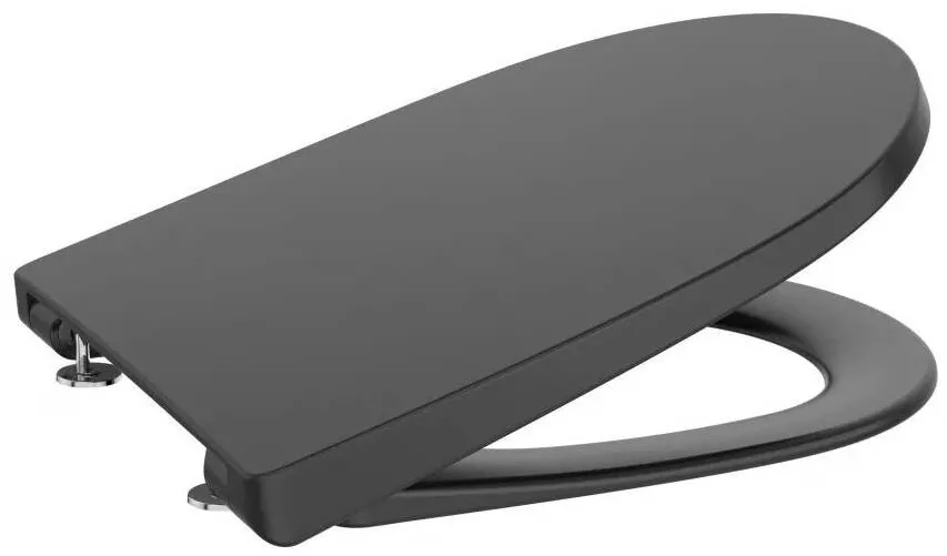 Roca Capac WC Ona A801E20081, SoftClose, compact, plastic, mat, Negru
