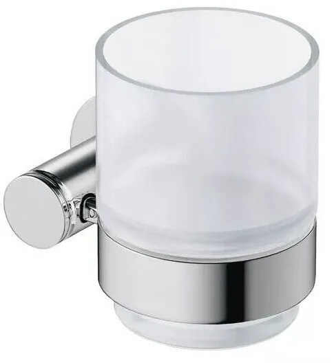 Duravit Pahar baie D-Code, montare pe perete, sticla/metal, crom lucios