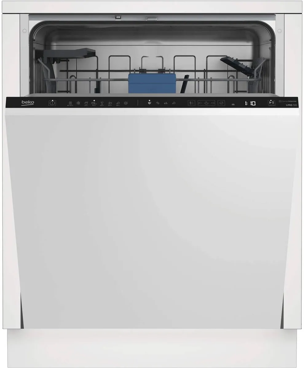 BEKO Masina de spalat vase incorporabila Beko BDIN384D0C, 14 seturi, 8 programe, HygieneIntense, AutoDoor Opening, Quick&Shine, Clasa C, 60 cm