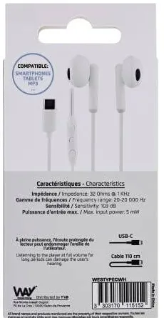 Casti In-Ear TnB TNB WAY WIRED USB-C EARPHONES