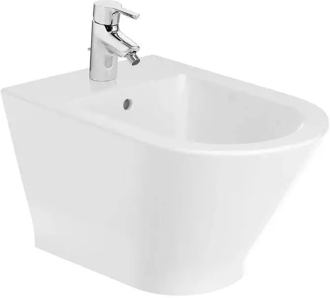 Roca Bideu The Gap Round A3570N6000, suspendat, cu orificiu pentru baterie standard, Alb