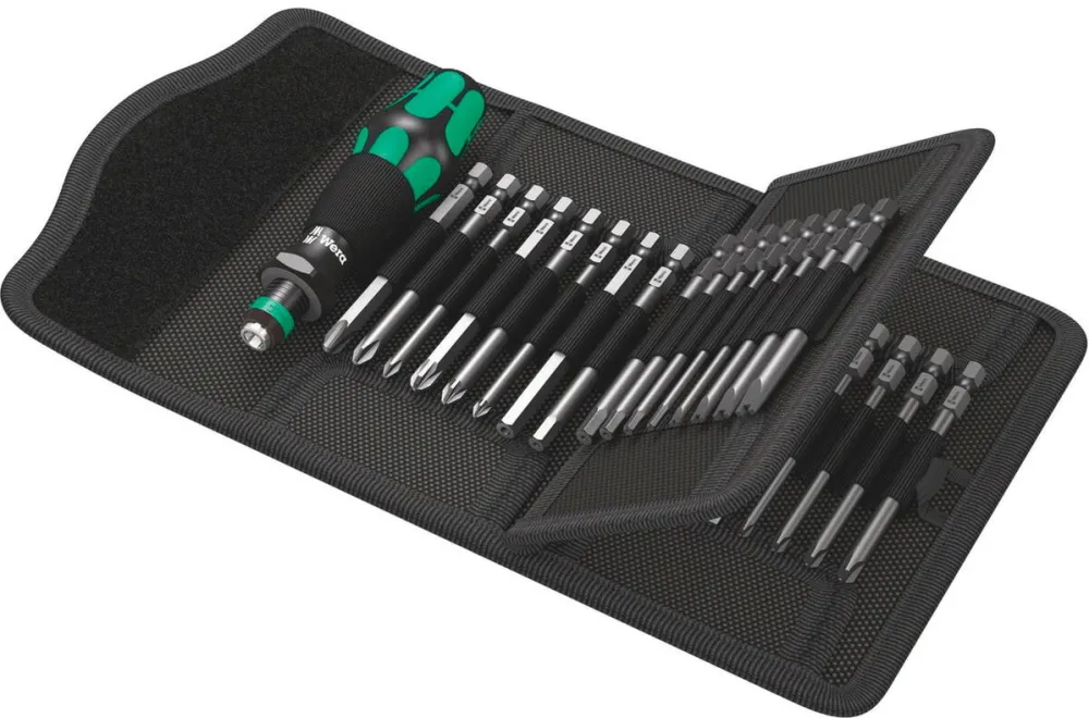 WERA Kraftform Kompakt 62 Pouch with 89 mm-long bits