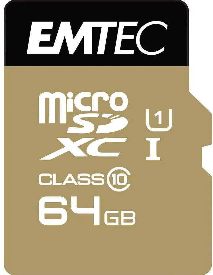 Card de Memorie Emtec MicroSD 64GB SDXC CL.10 UHS1 U1 Gold + Adaptor